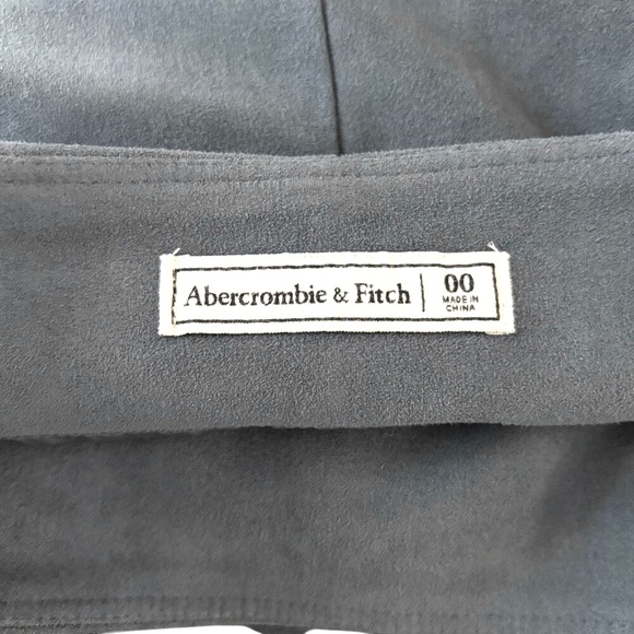 Abercrombie & Fitch Sz 00 Faux-Suede Grommet Tie Wrap Mini Skirt - Picture 5 of 5